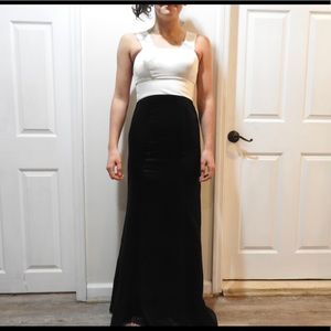 Blacks bc white dress